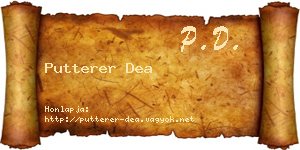 Putterer Dea névjegykártya